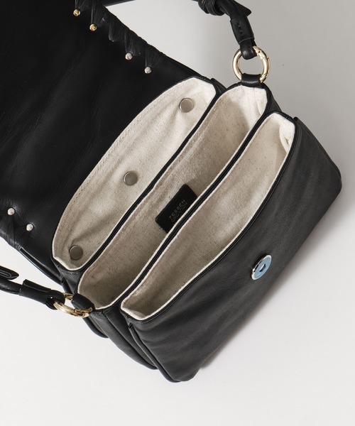 ショルダーバッグ バッグ 「TESSEN CREATION/テッセンクリエーション」FLAP BAG S(assort studs)/フラップバッグの画像
