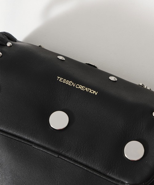 ショルダーバッグ バッグ 「TESSEN CREATION/テッセンクリエーション」FLAP BAG S(assort studs)/フラップバッグの画像
