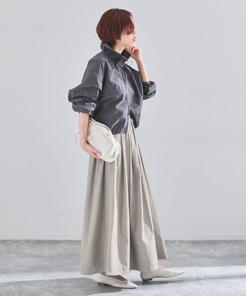 IENA（イエナ） ロング スカート 「追加」ウォッシャブル タフタ