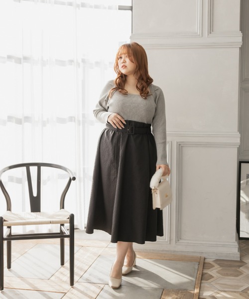 「CLETTE」 ドッキングワンピース 4L ブラック レディース_画像2
