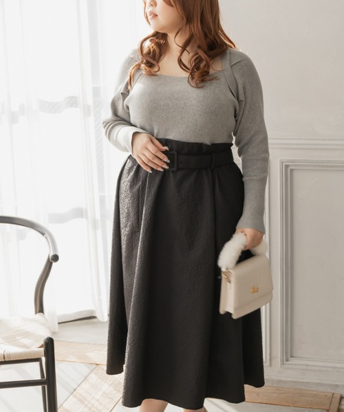 「CLETTE」 ドッキングワンピース 4L ブラック レディース_画像3