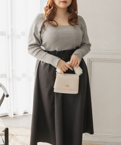 「CLETTE」 ドッキングワンピース 4L ブラック レディース_画像4