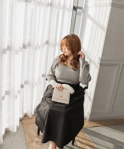 「CLETTE」 ドッキングワンピース 4L ブラック レディース_画像5
