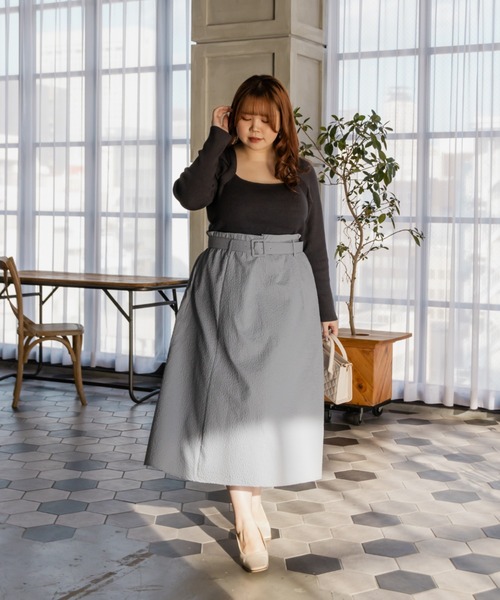 「CLETTE」 ドッキングワンピース 4L ブラック レディース_画像7