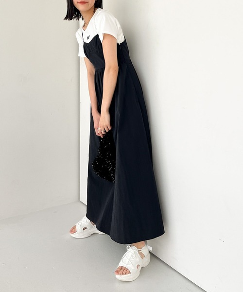 「Heather」 フラットサンダル L ブラック レディース_画像3
