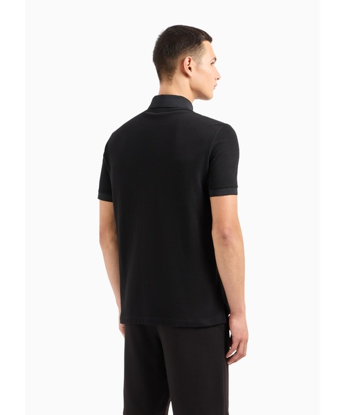 「ARMANI EXCHANGE」 半袖ポロシャツ LARGE ブラック メンズ_画像2