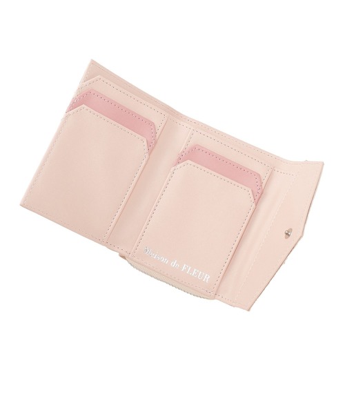 Maison de FLEUR（メゾンドフルール） ミニ 財布 リボンビジュー