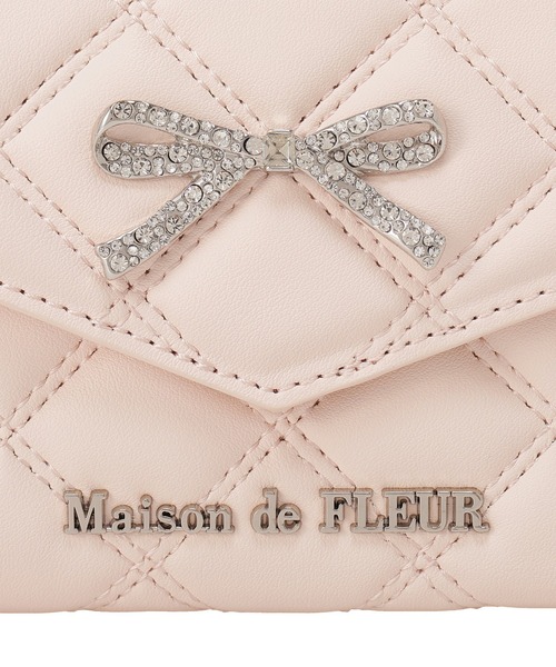 Maison de FLEUR（メゾンドフルール） ミニ 財布 リボンビジュー