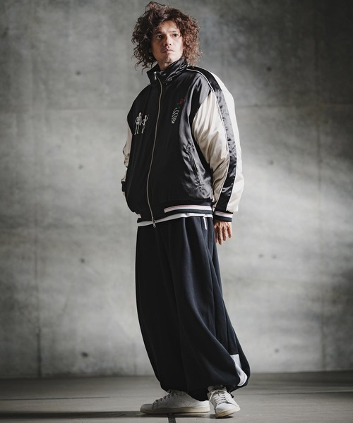 GLIMCLAP スカジャン mj11697-Reversible Souvenir Bomber Jacket