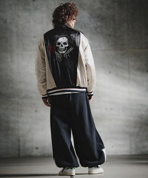 GLIMCLAP スカジャン mj11697-Reversible Souvenir Bomber Jacket