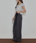 tシャツ 半袖 「3色展開」ツイードリボンフレ...の詳細画像2