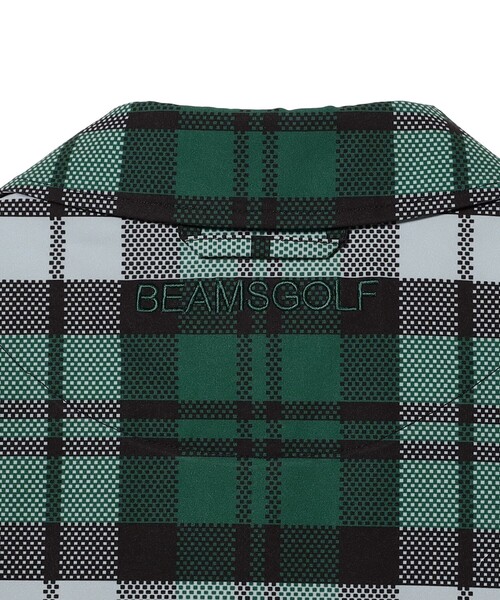 未使用 新作 ビームスゴルフ 緑 チェック ブルゾン ジャケット ブラック黒 M BEAMS GOLF（ビームス ゴルフ） ブルゾン アウター ORANGE LABEL