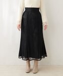 ロング スカート 長さ変えられるサテンパイピン...の詳細画像5