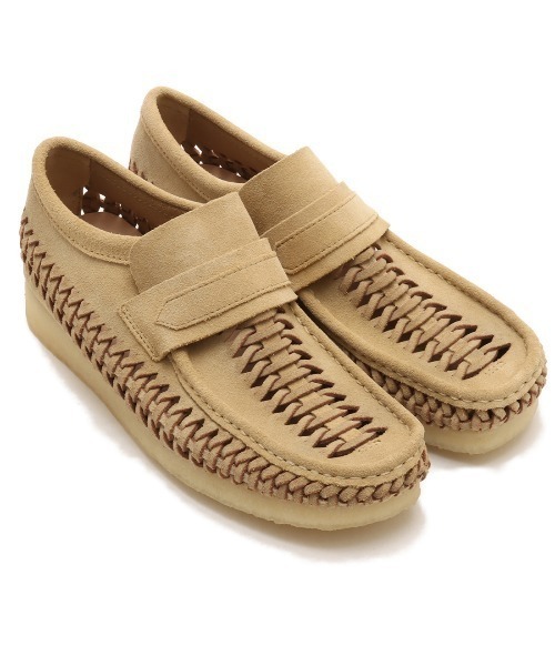 「Clarks」 モカシンシューズ UK10 イエロー メンズ