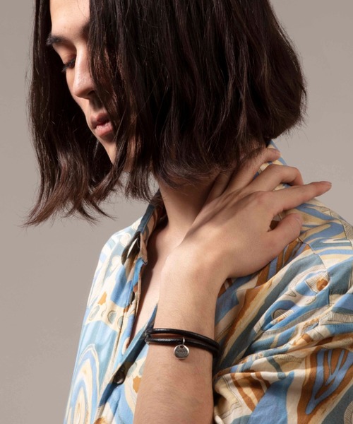 アレルギー対応 ブレスレット 「ieLS」レザーブレスレット メンズ 