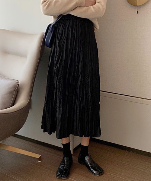 waac フレアスカート　お値下げ交渉可❣️ URGE：（アージコロン） スカート 「URGE：」しわ プリーツ加工 フレア