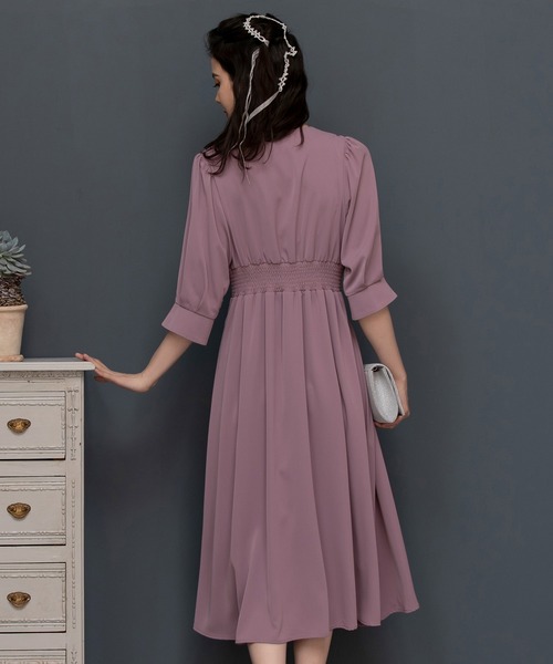 DRESS+ ドレス ワンピース 袖付き 披露宴 結婚式 オフィス パーティードレス : ZOZOTOWN Yahoo!店 - 通販 ...
