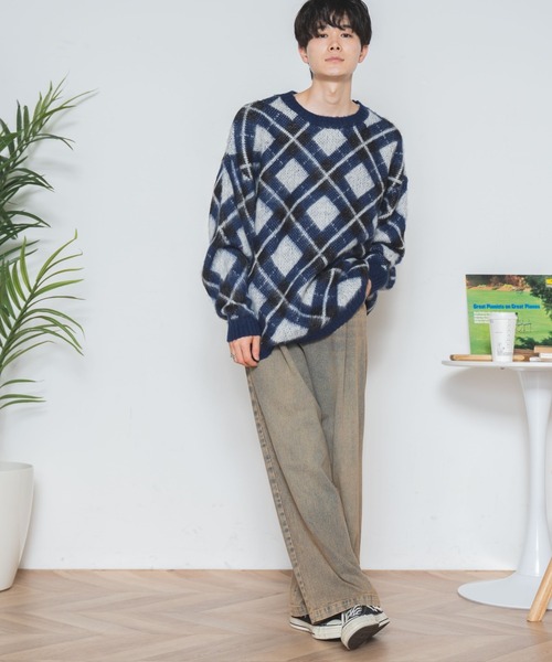 WEGO（ウィゴー） セーター ニット WEGO/モヘアライク総柄ビッグプル 