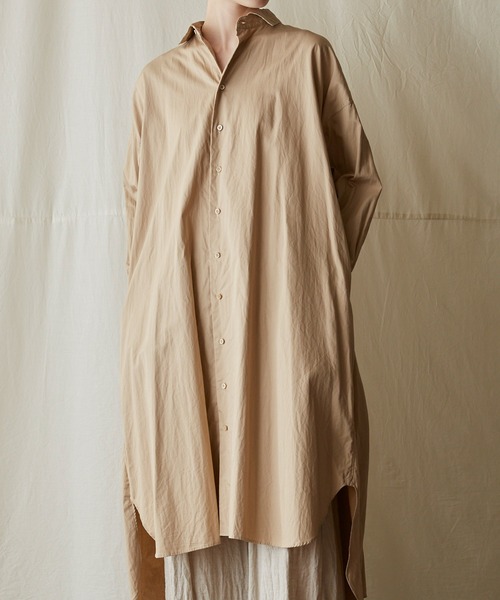 美品　suzuki takayuki/スズキタカユキのシャツワンピース suzuki takayuki スズキタカユキ one-piece-shawl-collar shirt
