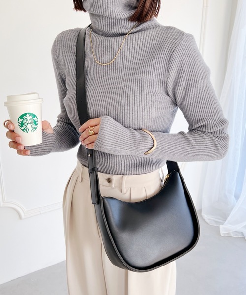 ショルダーバッグ バッグ 2WAYワンハンドルハーフムーンバッグ