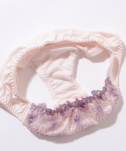 ブラジャー ショーツセット レトロ フラワー 刺繍 ノンワイヤー ブラジャー＆ショーツ | Lace Ladies | 12