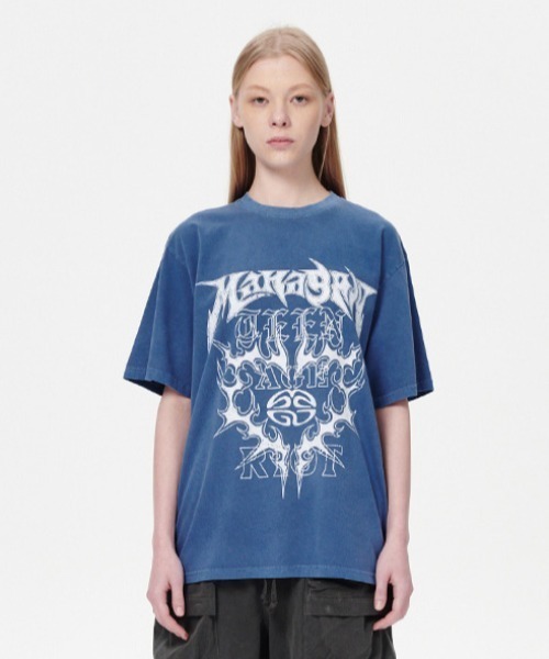 MAHAGRID（マハグリッド） tシャツ FLAME HEART PIGMENT TEE/フレーム