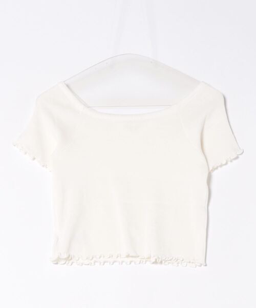JAYRO tシャツ 前リボンクロップド丈サマーニットプルオーバー