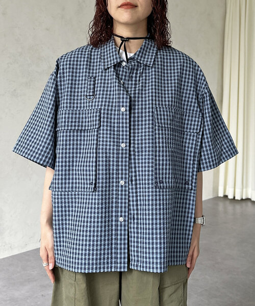【超希少◎】MOONSTONE　半袖シャツ　チェック　刺繍　美品　完売モデル◎ 楽天市場】総柄シャツ / 公式 CUBE SUGAR インド キャンブリック