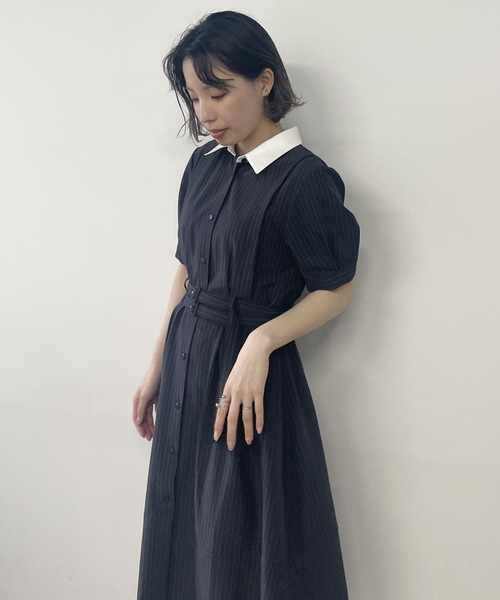 ヴィンテージ ロングワンピース ベルト付き ちりめん 紫 黒 レトロ ヴィンテージ ロングワンピース ベルト付き ちりめん 紫 黒 レトロ