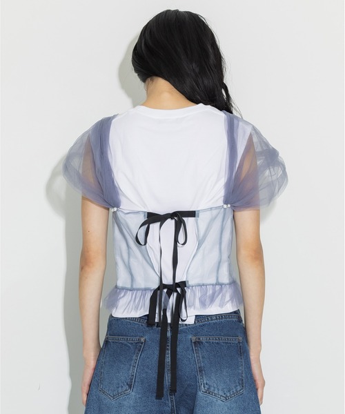 viviano チュールTシャツ セール】【VIVIANO/ヴィヴィアーノ】《STUDIOUS別注》Tulle Corsert T