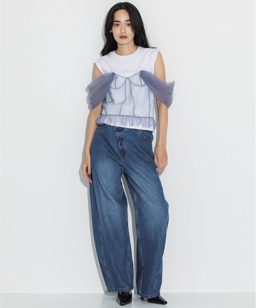 viviano チュールTシャツ VIVIANO（ヴィヴィアーノ） tシャツ 「VIVIANO/ヴィヴィアーノ