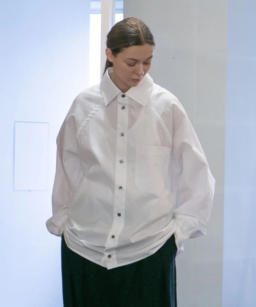 My Beautiful Landlet コーディロイビッグシルエットシャツ my beautiful landlet シャツ 「my landlet」 POPLIN RAGLAN