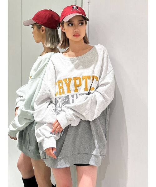 GYDA - 【GYDA】CRYPTICリメイクライクBIGスウェットトップス GYDA トレーナー スウェット CRYPTICリメイクライクBIG