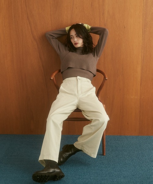 hunch（ハンチ） ベスト ジレ 静電気防止 やわもちヤーン ビスチェ