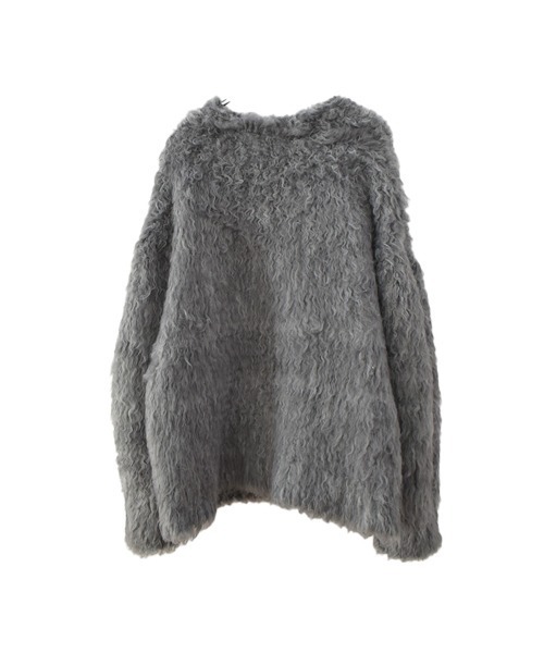 カーディガン オーバーサイズシャギーカーディガン／over shaggy cardigan 長袖 Vネック アウター ブルゾン ふわふわ もこもこ ニ セール】オーバーサイズシャギーカーディガン／over shaggy