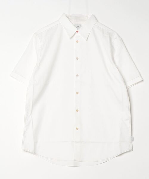 PS ピーエス ポールスミス　半袖　シャツ　コットン100％　白色　日本製　Ⅼ PS Paul Smith 「PS Smith」 半袖シャツ SMALL ホワイト メンズ