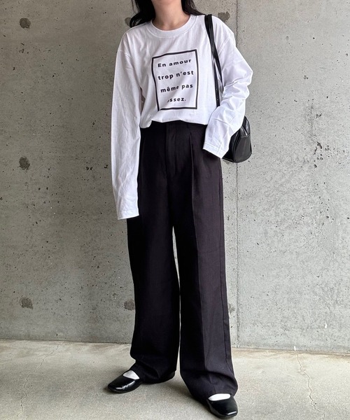 tシャツ ロゴプリントロングTシャツ レディース : ZOZOTOWN Yahoo!店