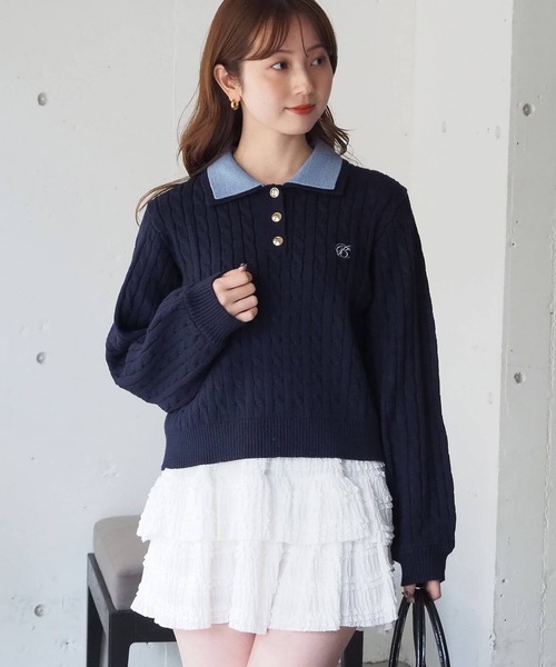 t*o様 【】Originals フルオーバーケーブルニット tiptop（ティップトップ） ニット セーター 「選べる2デザイン