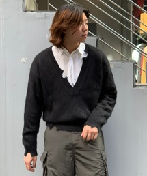 セーター ニット Toironier/トワロニエ/mohair v neck knit メンズ｜ZOZOTOWN Yahoo!店