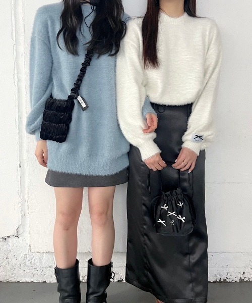 ニット セーター BIG SHAGGY KNIT/ビッグシャギースカート レディース hugi ニット セーター BIG SHAGGY KNIT/ビッグシャギースカート