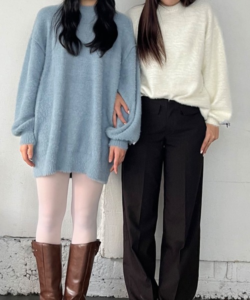 ニット セーター BIG SHAGGY KNIT/ビッグシャギースカート レディース hugi ニット セーター BIG SHAGGY KNIT/ビッグシャギースカート
