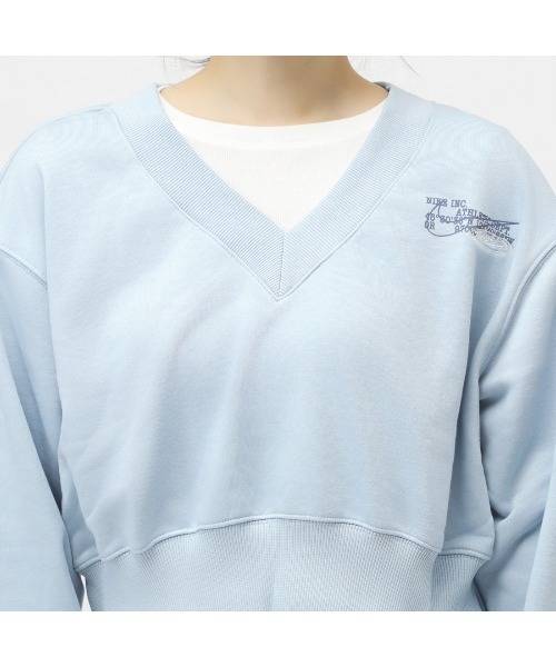 ナイキ NIKE レディース スウェットトレーナー ナイキ ウィメンズ NSW PHNX FLC CROP VNECK L/S トップ HV48570 NIKE トレーナー スウェット ナイキ NSW PHNX FLC CROP VNECK L