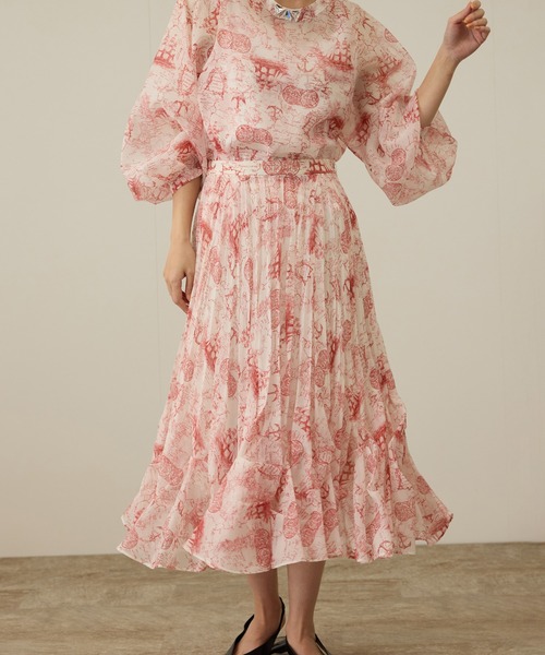 ROPE'（ロペ） スカート 「洗える」トワルドジュイタックプリーツ