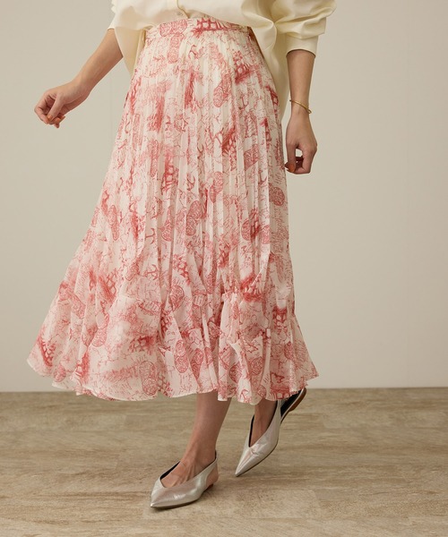 ROPE'（ロペ） スカート 「洗える」トワルドジュイタックプリーツ