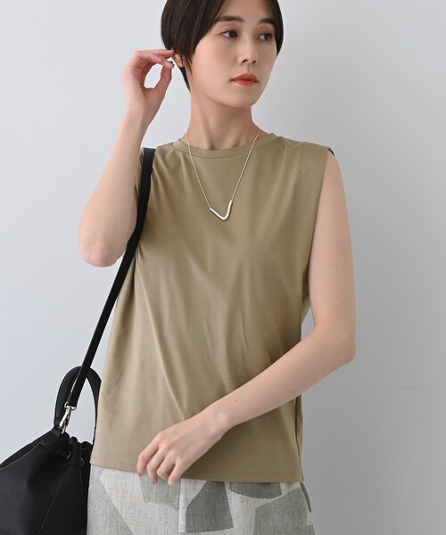 LIFEMAX ノースリーブTシャツ レディース きれいめ トップス おしゃれ LIFEMAX タンクトップ ノースリーブ 「LIFEMAX」ノースリーブT