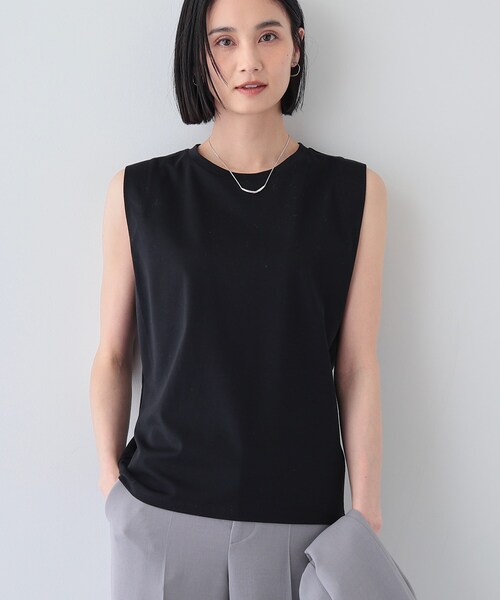 INDIVI tシャツ 「洗える」きれいめノースリーブトップス
