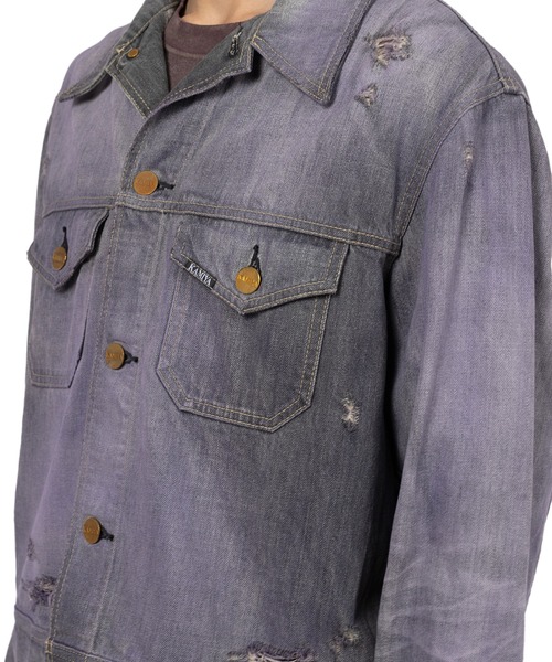 デニムジャケット gジャン Coloring Denim Jacket メンズの画像