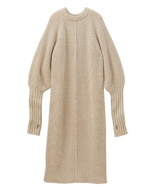 「GeeRA」 ニットワンピース MEDIUM ダークブルー レディース_画像4