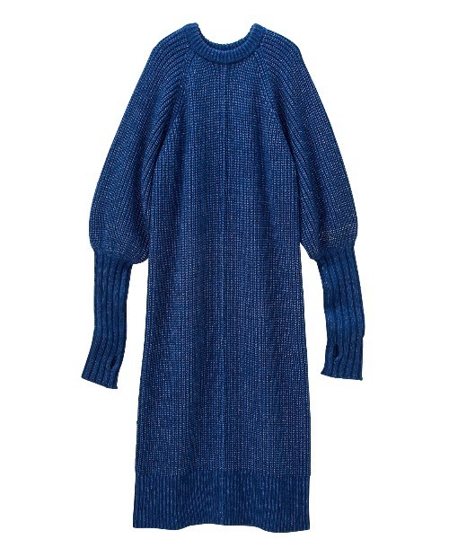 「GeeRA」 ニットワンピース MEDIUM ダークブルー レディース_画像7