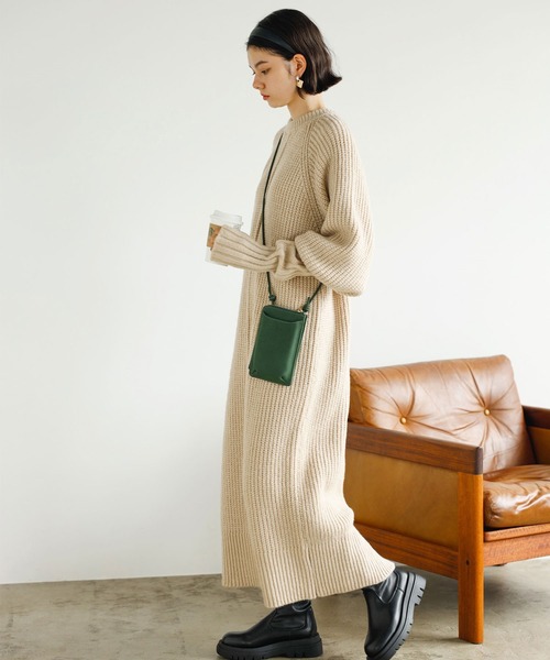 「GeeRA」 ニットワンピース MEDIUM ダークブルー レディース_画像9